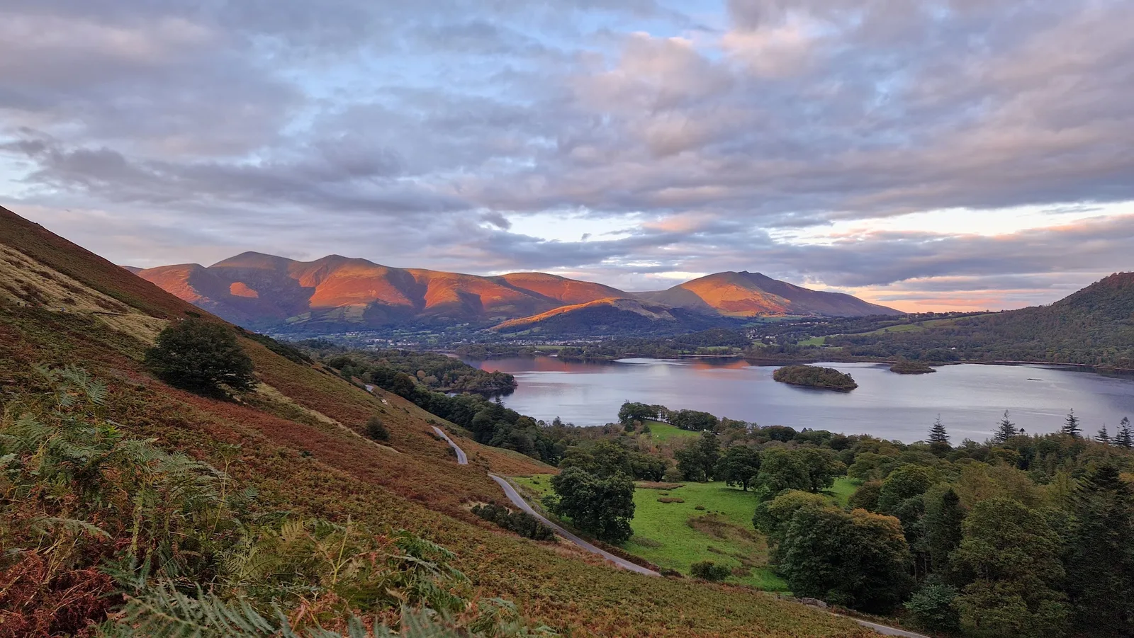 The Catbells summit view over Derwentwater and Keswick — a short route with a real fell top and a steep climb