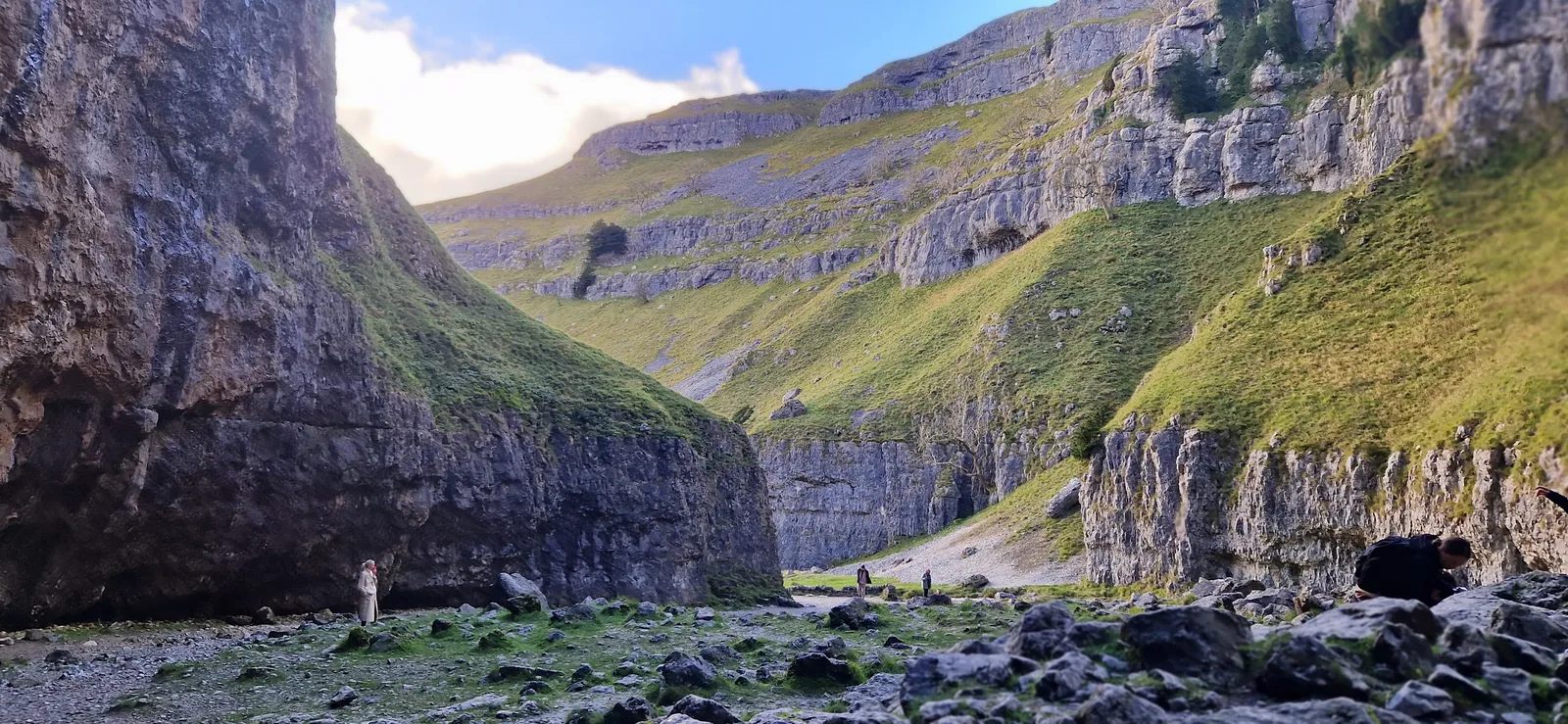 Route photo: Malham Cove, Gordale Scar and Janets Foss from Malham