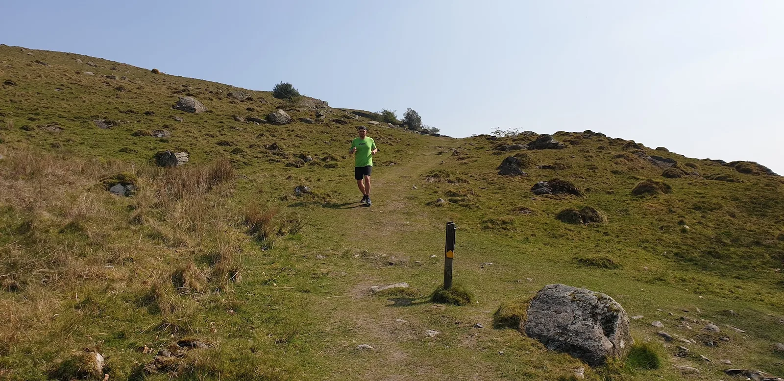 Low-key running above Staveley